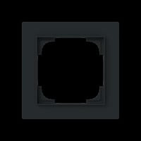 Busch-Jaeger Abdeckrahmen 1-fach, Abdeckung schwarz, Retail