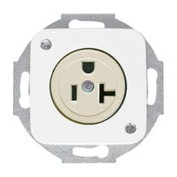 Busch-Jaeger Steckdosen-Einsatz mit Zentralscheibe 3016 EUC-214-101 weiß, Retail