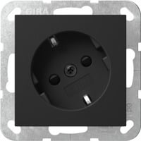 Gira Schutzkontaktsteckdose um 30 Grad gedreht mit erhöhtem Berührungsschutz schwarz, Retail
