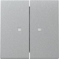 Gira Wippe zweifach mit Kontrollfenster aluminium, Retail