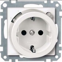 4042811032456 - Fi-Steckdose 1f polws glz System m up mBS IP20 zp merhBerührungsschutz 233819 - weiß - Merten