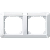 Merten Rahmen zweifach mit Beschriftungsträger weiß, Retail