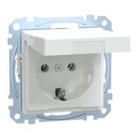 Merten Schutzkontaktsteckdose mit Klappdeckel Retail