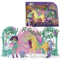 Spin Master Unicorn Academy - Ava & Einhorn Leaf Stall Spielset mit Farbwechseleffekt, Spielfigur