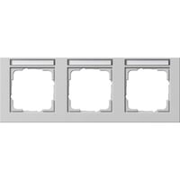 0 Abdeckrahmen 3-fach, Abdeckung grau, Retail