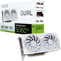 ASUS GeForce RTX 5060 Ti DUAL OC 8GB WHITE, Grafikkarte weiß, DLSS 4, 3x DisplayPort, 1x HDMI 2.1