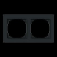 Busch-Jaeger Abdeckrahmen zweifach, Abdeckung schwarz, Retail