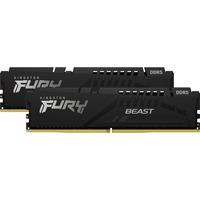 Kingston FURY DIMM 32 GB DDR5-6000 (2x 16 GB) Dual-Kit, Arbeitsspeicher schwarz, KF560C40BBK2-32, FURY Beast, INTEL XMP