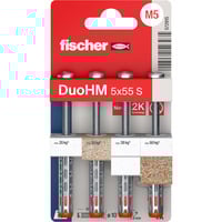 fischer Hohlraumdübel DuoHM 5x55 S TX 4 Stück, mit Panhead-Schraube