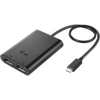 i-tec Video Adapter USB-C > Dual DisplayPort 4K / 60Hz (single 8K / 30Hz) schwarz, 30cm Kabel