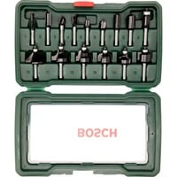 Bosch Heimwerken & Garten Wolfram-Carbide-Fräser-Set, 15-teilig 1/4" Schaft