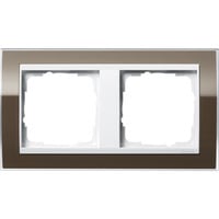 Gira Abdeckrahmen 2fach, Abdeckung braun, Retail