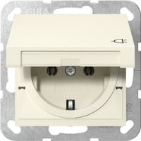 Gira Schutzkontaktsteckdose Typ F 16 Ampere 250 Volt mit Klappdeckel weiß, Retail