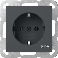 Gira Steckdose Aufdruck EDV anthrazit, Retail