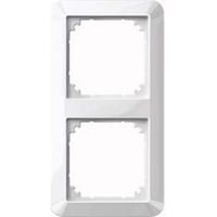 Merten Rahmen für zwei Einheiten, waagerecht und senkrecht montierbar, Typ 389219 weiß (glänzend), Retail