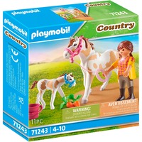 PLAYMOBIL 71243 Pferd mit Fohlen, Konstruktionsspielzeug 