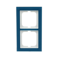 0 Abdeckrahmen 2-fach, Abdeckung blau, Retail