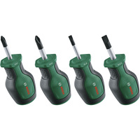 Bosch Heimwerken & Garten Kurzschraubendreher Set, 4-teilig grün/schwarz, 4-teilig