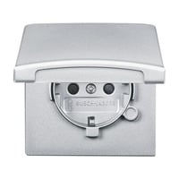 Busch-Jaeger Schutzkontakt-Steckdoseneinsatz 20 EUGKB-33-101 aluminium, Retail
