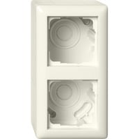 Gira Aufputzgehäuse 2-fach mit Rahmen Standard 55 creme, Retail