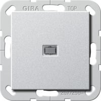 Gira Wippschalter Ausschalter 2-polig Kontrollfunktion aluminium, Retail