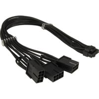 Inter-Tech Adapterkabel GPU-02 (12+4pin) auf 3x 8pin schwarz, 34cm
