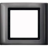 Merten Rahmen einfach, glänzend, Kunststoff, Thermoplast, Schutzart IP44, Schlagfestigkeit IK02 anthrazit, Retail