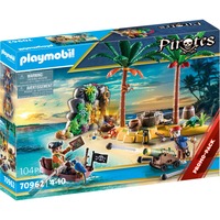 PLAYMOBIL 70962 Piratenschatzinsel mit Skelett, Konstruktionsspielzeug 