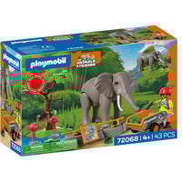 PLAYMOBIL 72068 Elefant mit Tierpfleger, Konstruktionsspielzeug 