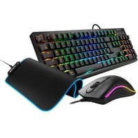 Sharkoon SKILLER Bundle, Desktop-Set schwarz, DE-Layout, Huano Red