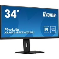 iiyama ProLite XUB3493WQSU-B5, LED-Monitor 86 cm (34 Zoll), schwarz, QHD, IPS, 75 Hz, HDMI