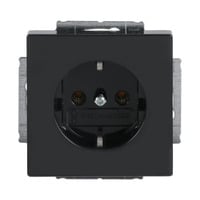 Busch-Jaeger Steckdose CEE 7/3 Typ F mit Erdungsclips, 16 Ampere, 250 Volt, Unterputz, 1-fach anthrazit, Retail