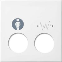 Busch-Jaeger Zentralscheibe alpinws, Abdeckung weiß, Retail