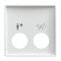 Busch-Jaeger Zentralscheibe alpinws, Abdeckung weiß, Retail