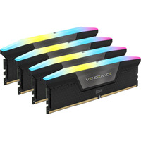 Corsair DIMM 96 GB DDR5-6400 (4x 24 GB) Quad-Kit, Arbeitsspeicher schwarz, CMH96GX5M4X6400C32, Vengeance RGB, INTEL XMP