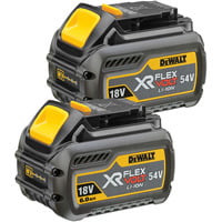 DEWALT XR FLEXVOLT Akku-Starterkit DCB546T2, 54Volt gelb/schwarz, 2 Stück, 54Volt 2Ah oder 18Volt 6Ah