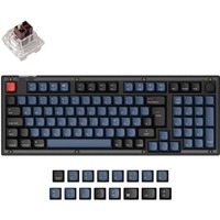 Keychron V5, Gaming-Tastatur schwarz/blaugrau, DE-Layout, Keychron K Pro Brown, Hot-Swap, RGB