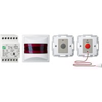 Merten Behinderten-WC-Set mit Ruf-Taster, Abstelltaster, Zimmersignalleuchte und Netzteil weiß (glänzend), Retail