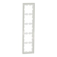 Merten Rahmen fünffach Kristallweiß weiß, Retail