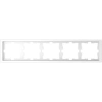 Merten Rahmen fünffach für Senkrecht- und Waagerechtmontage D-Life MEG4050-6535 weiß (glänzend), Retail