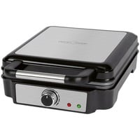 ProfiCook Waffelautomat PC-WA 1241, Waffeleisen schwarz/edelstahl, 1.200 Watt