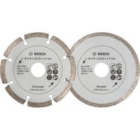 Bosch Heimwerken & Garten Diamanttrennscheiben-Set für Fliesen und Baumaterial, Ø 115mm 2-teilig