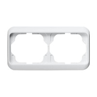 4011395691007 - Rahmen zweifach waagerecht Abdeckrahmen alpha Studioweiss hochglanz 1722-24G