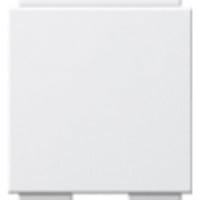 Gira Universal-Blindabdeckung für Abdeckung Modular Jack 2fach mit 30° Schrägauslass und Beschriftungsfeld weiß, Retail