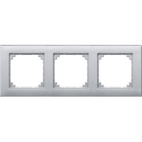 Merten Rahmen dreifach Aluminium bündiger Einbau aluminium, Retail