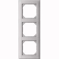 Merten Rahmen dreifach Aluminium bündiger Einbau aluminium, Retail