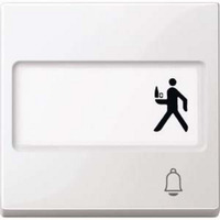 4042811148607 - Merten Wippe mSchriftfeld+ MEG3365-0319 Kz Klingel polarweiß glänzend System M