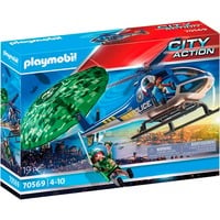 PLAYMOBIL 70569 City Action - Polizei-Hubschrauber: Fallschirm-Verfolgung, Konstruktionsspielzeug 