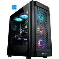 Thermaltake Tarvos Black V2, Gaming-PC schwarz/transparent, Windows 11 Home 64-Bit