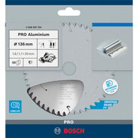 Bosch Professional PRO Aluminium cordless Kreissägeblatt, Ø 136mm, 50Z Bohrung 20mm, für Akku-Handkreissägen